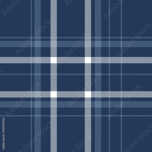  white and blue Plaid check patten in dark navy and blue and white Seamless fabric texture print background and Suitable for children, decoration paper, home, design, concept, clothing, handicraft and