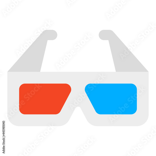 Colorful design icon of 3d glasses