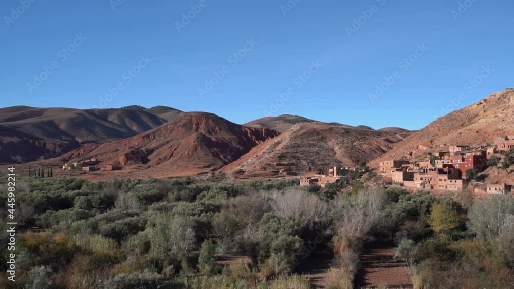 Typical rural village and landscape in the High Atlas mountains, Morocco Typical rural village and landscape in the High Atlas mountains, Morocco