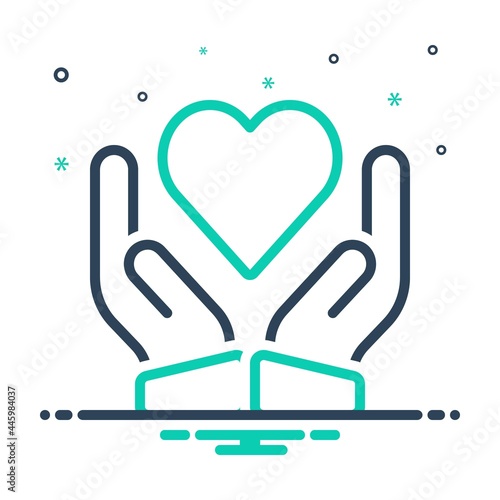 Mix icon for carefully