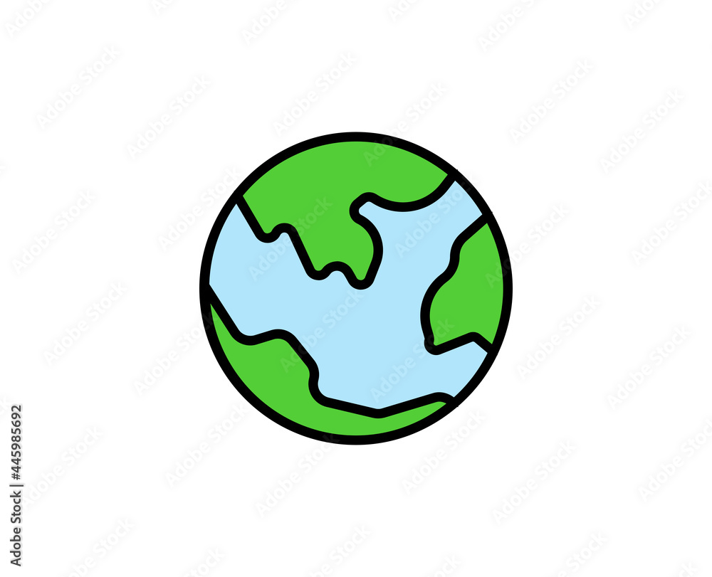 Earth premium line icon. Simple high quality pictogram. Modern outline style icons. Stroke vector illustration on a white background. Earth premium line icon. Simple high quality pictogram. Modern outline style icons. Stroke vector illustration on a white background.