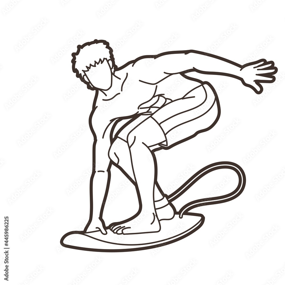 Man Surfer Surfing Sport Action Cartoon Graphic Vector Man Surfer Surfing Sport Action Cartoon Graphic Vector