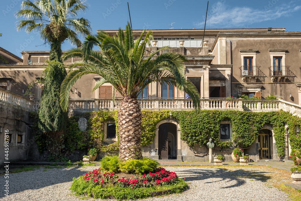 Obraz premium Villa Cerami garden in Catania, Sicily, Italy.