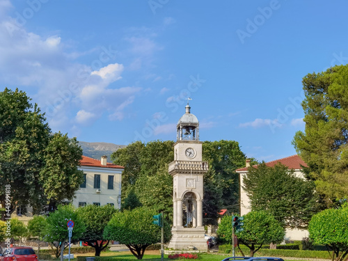 ioannina city old clock in the center of the city in summer, greece