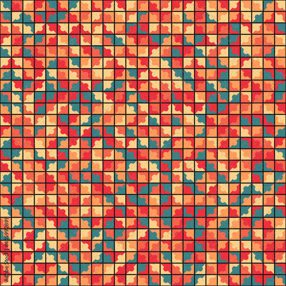 Fototapeta premium Abstract Geometric Pattern generative computational art illustration