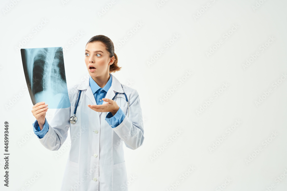 female doctor white coat x-ray health hospital female doctor white coat x-ray health hospital