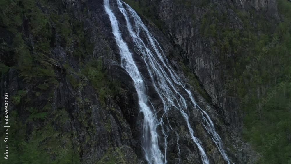 Drone clip of waterfall in Norway, tilt upwards. Drone clip of waterfall in Norway, tilt upwards.