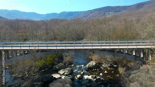 Wallpaper Mural From the river Tera ascending to the top, to see the Lake of Sanabria. Spain. Nature seen from drone Torontodigital.ca