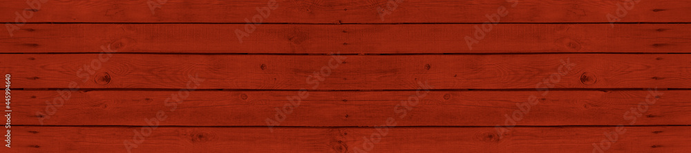 Naklejka premium Panorama red wooden texture background.