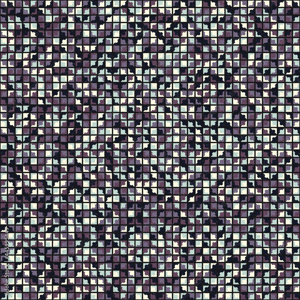 Fototapeta premium Abstract Geometric Pattern generative computational art illustration