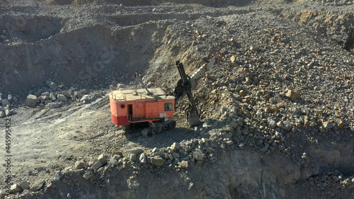 Quarry for the extraction of granite. Granite quarry.