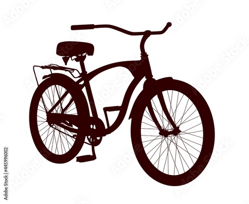 Silhouette of a new city bike.