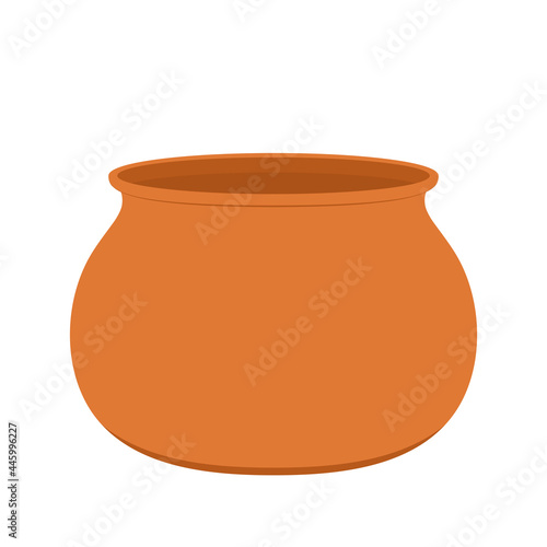 Earth pot vector. wallpaper. free space for text. Earth pot on white background.