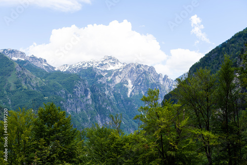 Mountain landscape in national park Theth in the Albanian alps. © Angelov