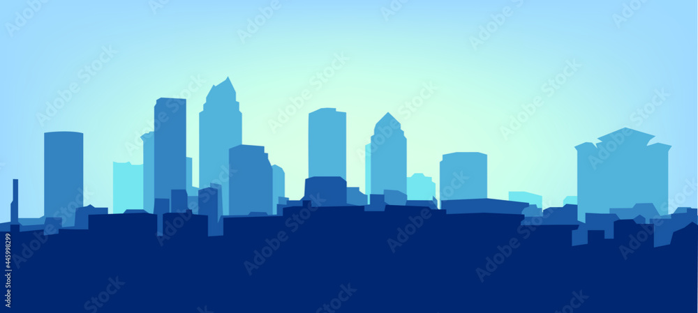 Naklejka premium Vector illustration of city skyline eps 10