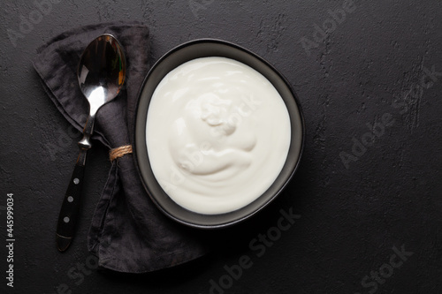 Konstfotografi Sour cream bowl and spoon