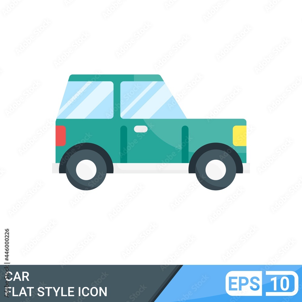 car icon flat style illustration isolated on white background. EPS 10 car icon flat style illustration isolated on white background. EPS 10