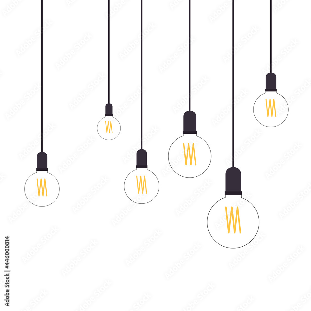 Naklejka premium Lamp vector. Lamp doodle on white background.