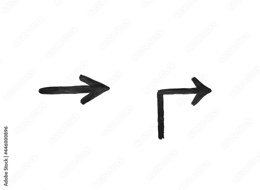 Black arrows isolated on white background Black arrows isolated on white background
