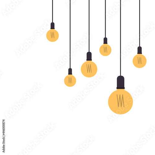 Lamp vector. Lamp doodle on white background.