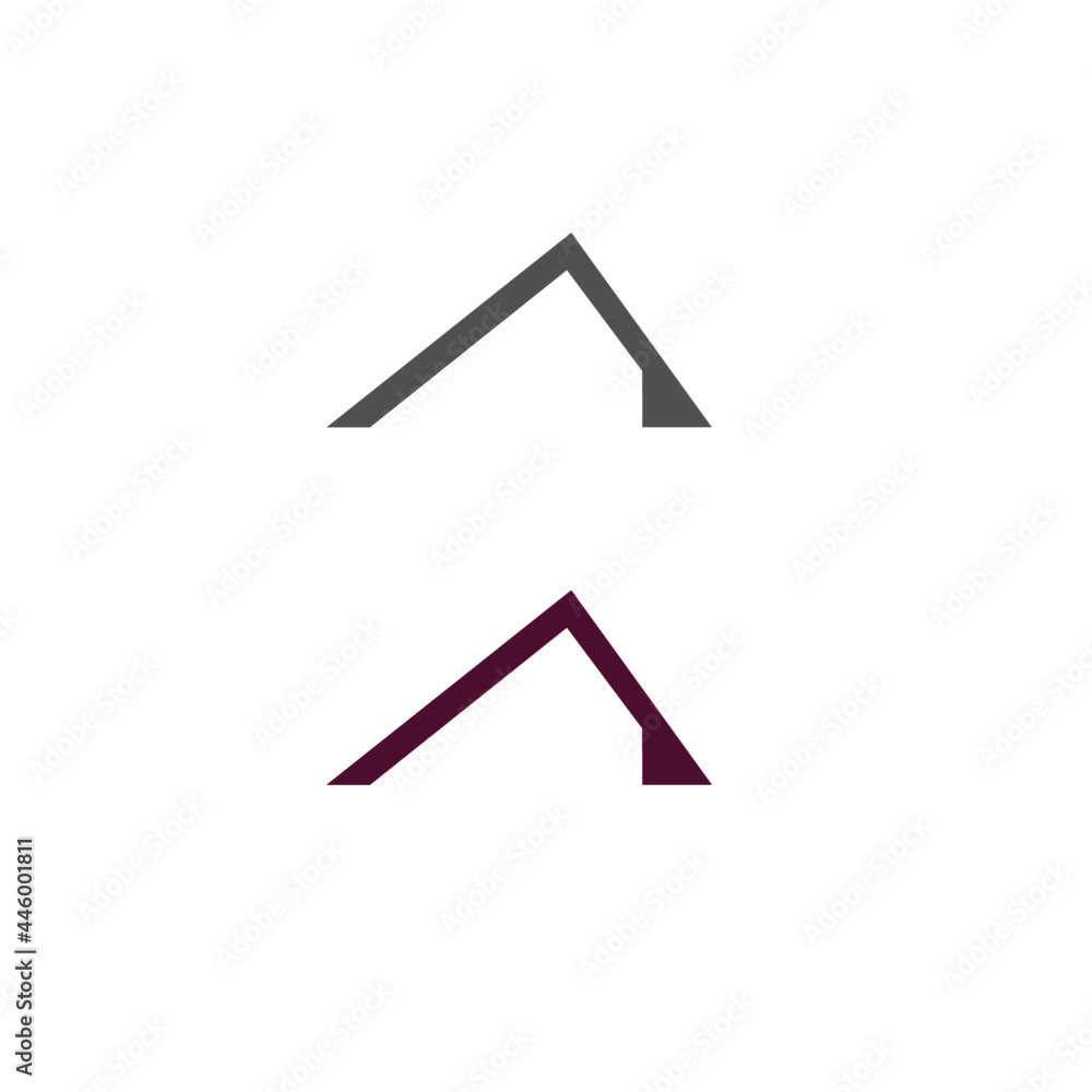 Roof Sign Symbol Logo Vector isolated on White Roof Sign Symbol Logo Vector isolated on White
