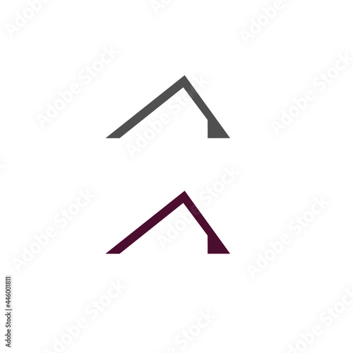 Roof Sign Symbol Logo Vector isolated on White