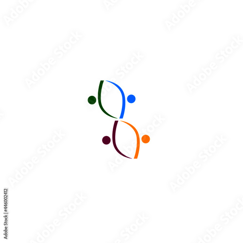 COLORFUL PEOPLE TOGETHER, UNION, PEOPLE TEAM, TEAMWORK VECTOR ILLUSTRATION