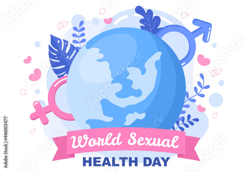 World Sexual Day which is held on September 4th For Raise Public Awareness About Harassment And How To Prevent Violence. Background Landing Page Illustration