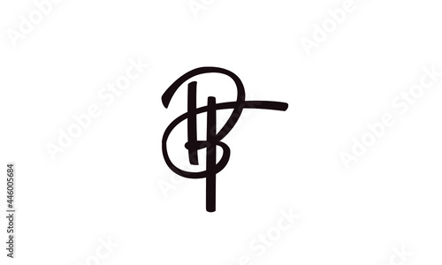 Alphabet letters Initials Monogram logo BT, TB, B and T