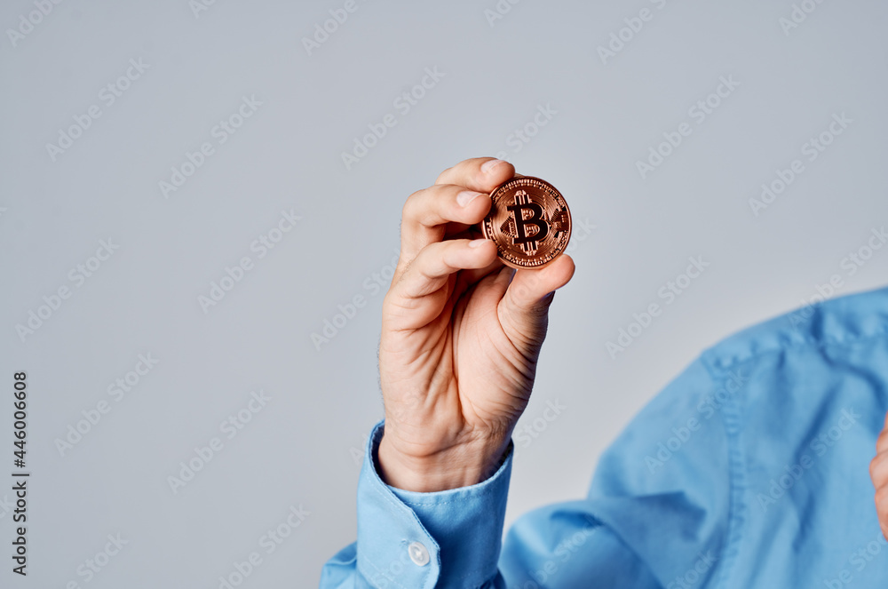 business man cryptocurrency bitcoin coin finance internet cash