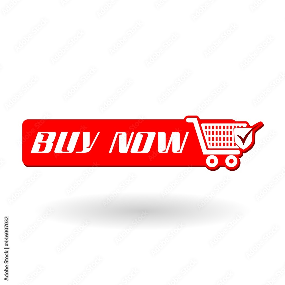 Buy now button icon with shadow Buy now button icon with shadow