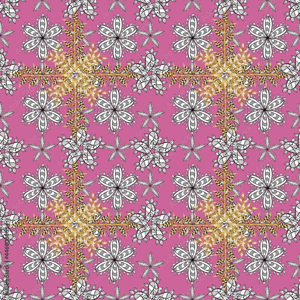 Seamless pattern with interesting doodles on colorfil background. Raster illustration. Seamless pattern with interesting doodles on colorfil background. Raster illustration.