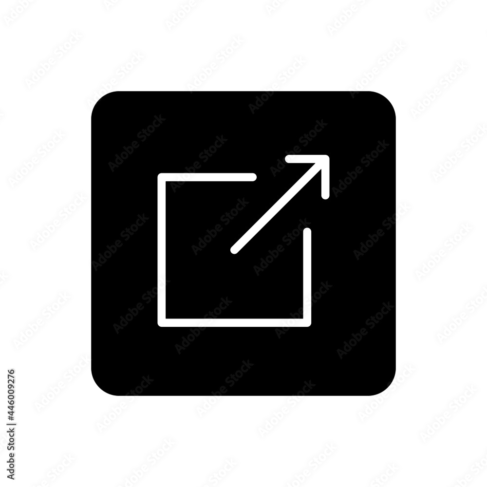 External link icon vector filled square style External link icon vector filled square style