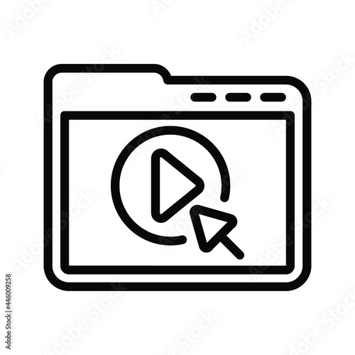Online video play icon