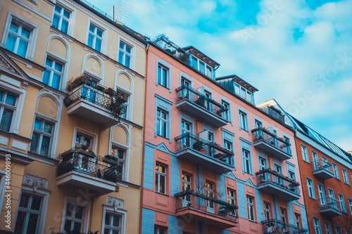 building at prenzlauer berg in vintage colors