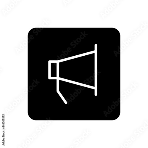 Loudspeaker icon vector filled square style photo