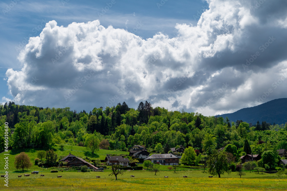 Obraz premium landscape of french Alps, Haute Savoie