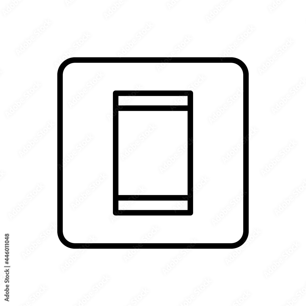 Mobile device icon vector line square style Mobile device icon vector line square style