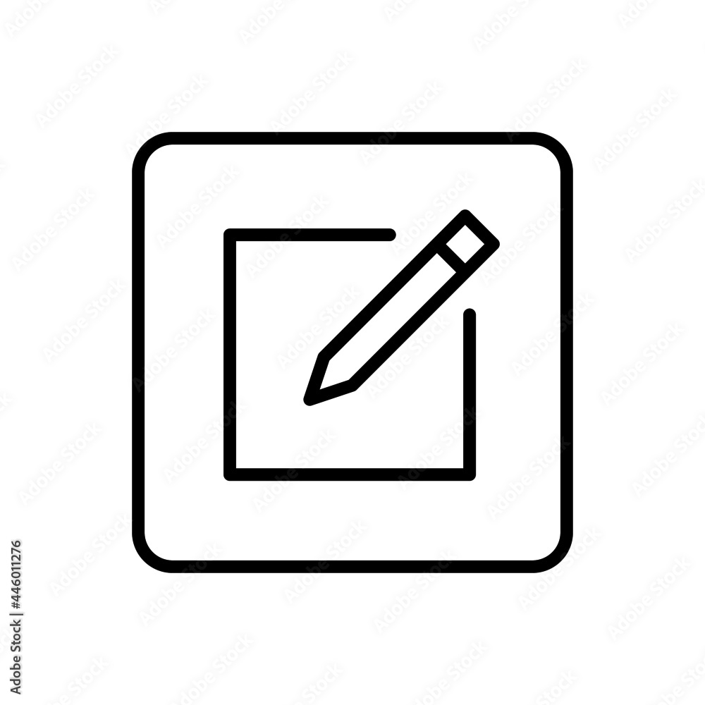 Compose write icon vector line square style Compose write icon vector line square style
