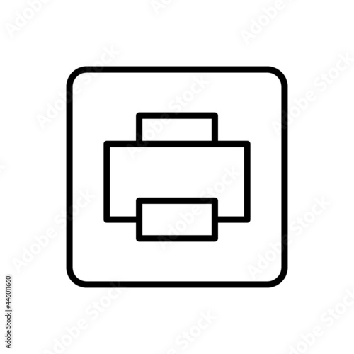 Free Download Printer icon vector line square style - GFXLoad