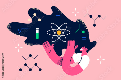 Woman scientist and research concept