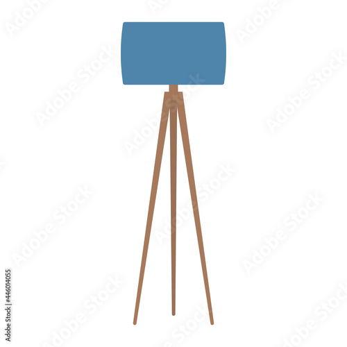 Scandinavian style floor lamp vector illustration. Modern home decor for house or apartment. Trendy hand drawn silhouette