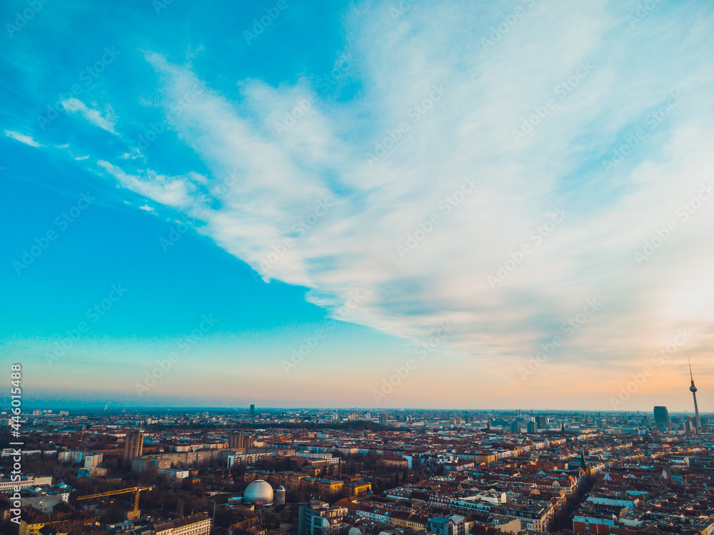 Fototapeta premium street crossing in berlin, photo from birds eye view