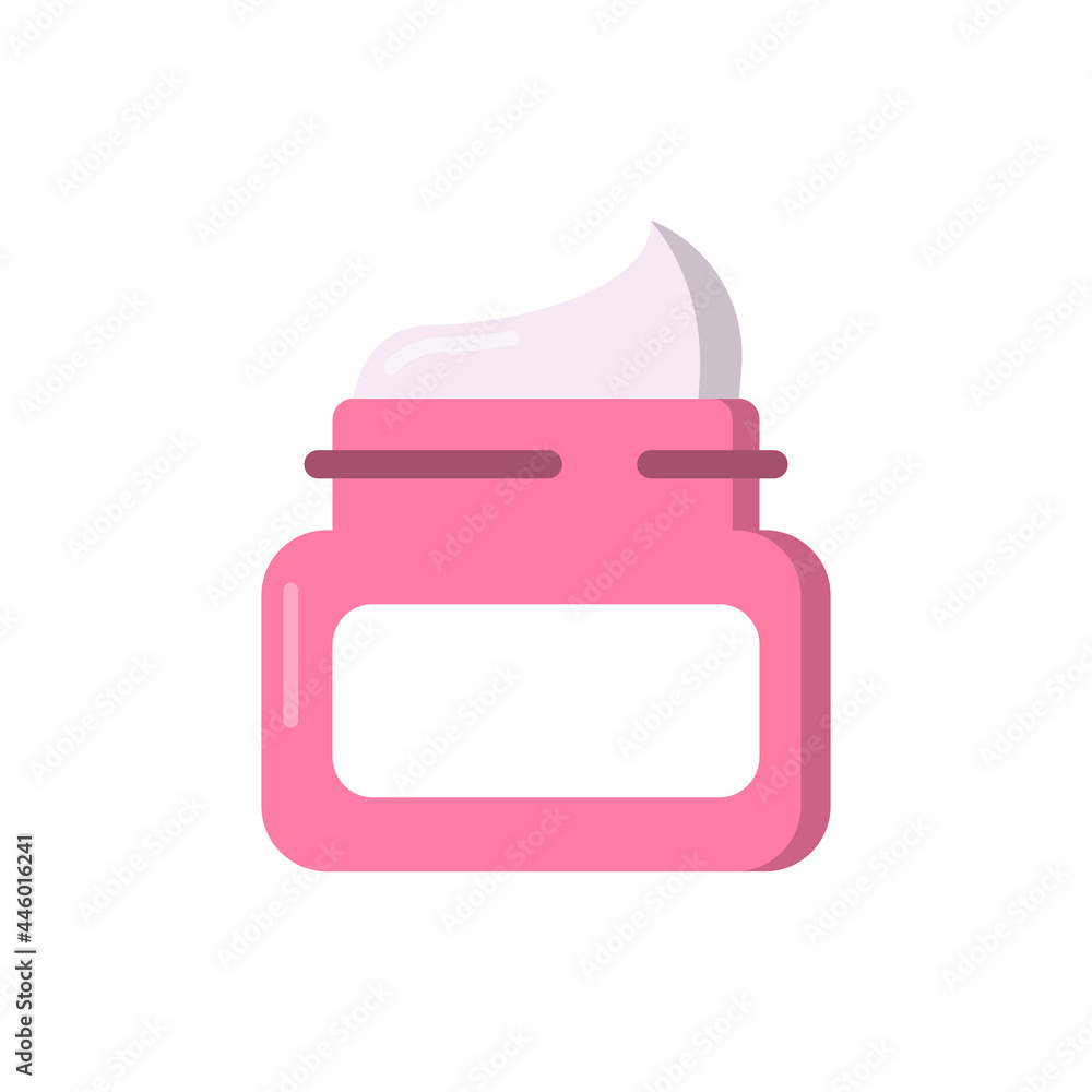Jar Cosmetic Cream Icon in Cartoon style. Open Cream Container for Skin Care Body, Face or Hand Pictogram. Plastic Jar for Beauty Product Icon. Isolated Vector Illustration Jar Cosmetic Cream Icon in Cartoon style. Open Cream Container for Skin Care Body, Face or Hand Pictogram. Plastic Jar for Beauty Product Icon. Isolated Vector Illustration