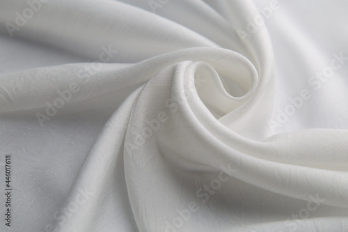 Closeup shot of white swirled fabric