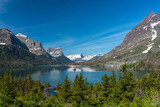St. Mary Lake and wild goose island in Glacier national park.