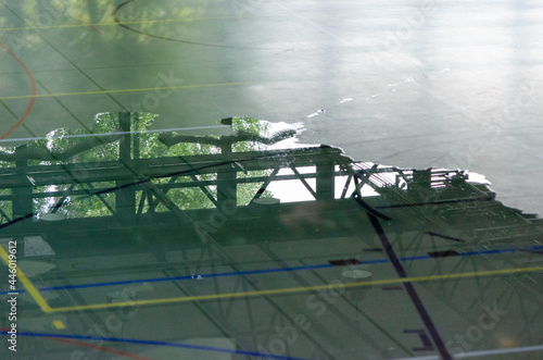 Dégâts d'eau dans une salle de gymnastique