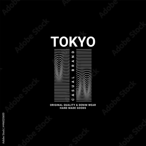 Tokyo writing design, suitable for screen printing t-shirts, clothes, apparel, jackets and others