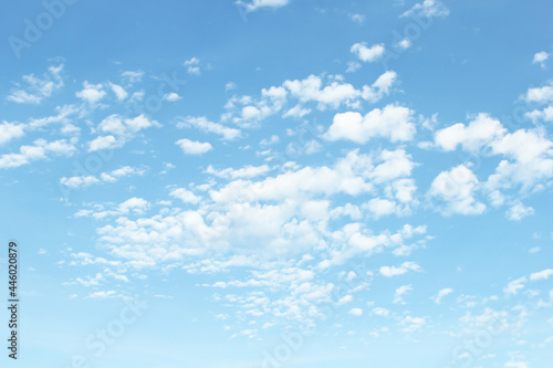 White clouds with bright sky.