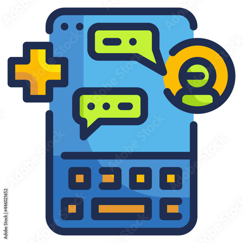 chatbot healthcare line icon